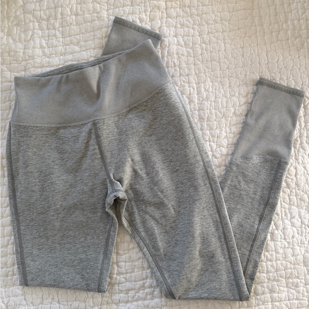 Alo Grey Ribbed Leggings